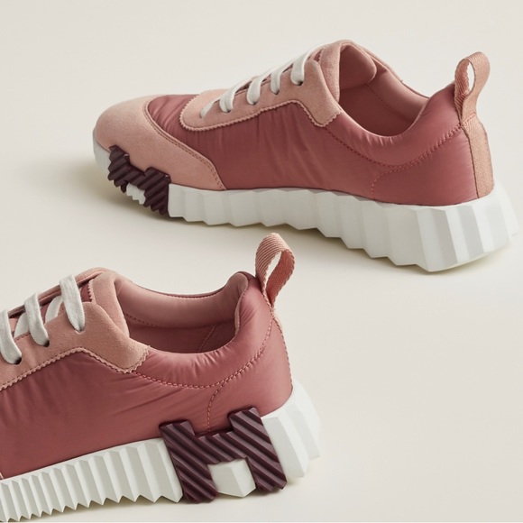 Hermes rose opaline bouncing sneakers size 39 NIB - Picture 4 of 6